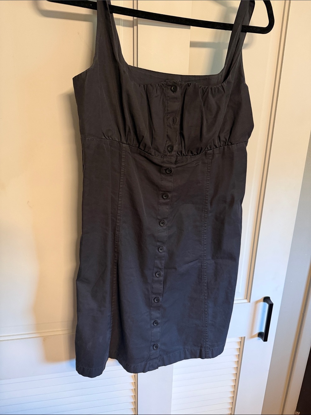 GAP Black Button-Front Crop Top Dress